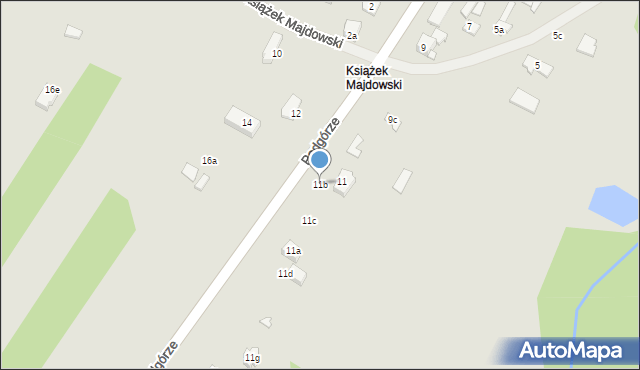 Szydłowiec, Książek Majdowski, 11b, mapa Szydłowiec