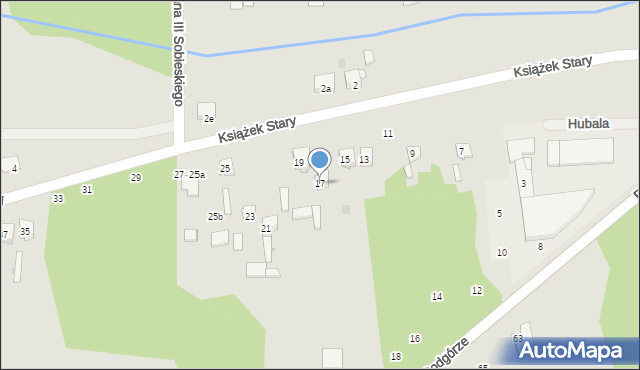 Szydłowiec, Książek Stary, 17, mapa Szydłowiec