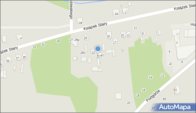 Szydłowiec, Książek Stary, 21, mapa Szydłowiec