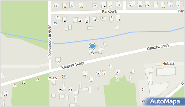 Szydłowiec, Książek Stary, 2a, mapa Szydłowiec