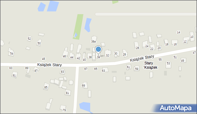 Szydłowiec, Książek Stary, 34, mapa Szydłowiec