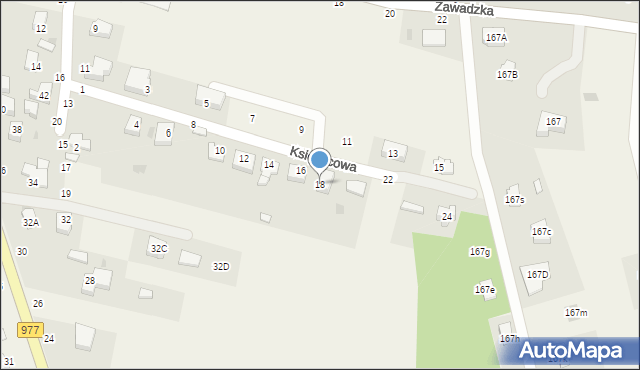 Tarnowiec, Księżycowa, 18, mapa Tarnowiec