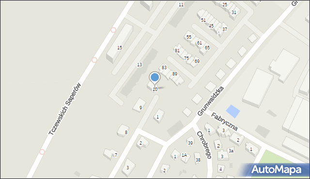 Tczew, Księżniczki Dobrawy, 10, mapa Tczew