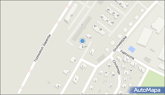 Tczew, Księżniczki Dobrawy, 9, mapa Tczew