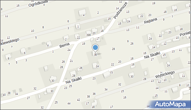 Tenczynek, Księcia Józefa Poniatowskiego, 30, mapa Tenczynek