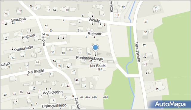 Tenczynek, Księcia Józefa Poniatowskiego, 4, mapa Tenczynek