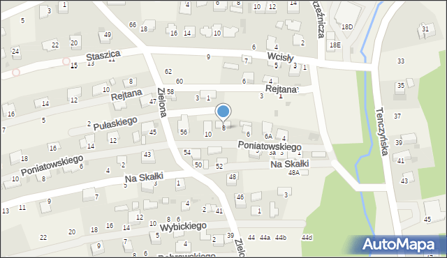 Tenczynek, Księcia Józefa Poniatowskiego, 8, mapa Tenczynek