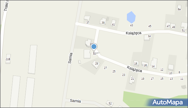 Teresin, Książęca, 31, mapa Teresin