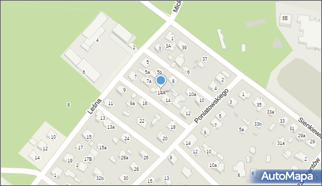 Tomaszów Lubelski, Księcia Józefa Poniatowskiego, 14A, mapa Tomaszów Lubelski