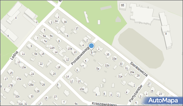 Tomaszów Lubelski, Księcia Józefa Poniatowskiego, 3, mapa Tomaszów Lubelski