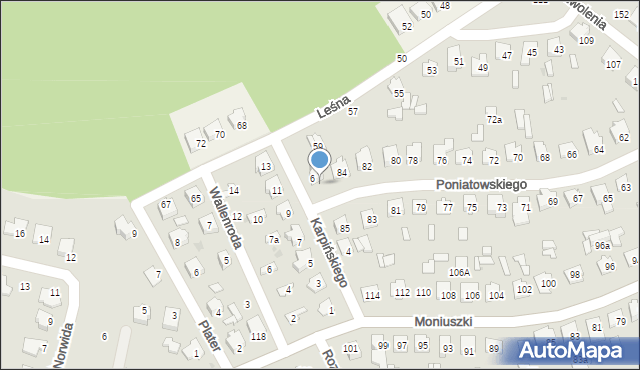 Tomaszów Lubelski, Księcia Józefa Poniatowskiego, 86, mapa Tomaszów Lubelski