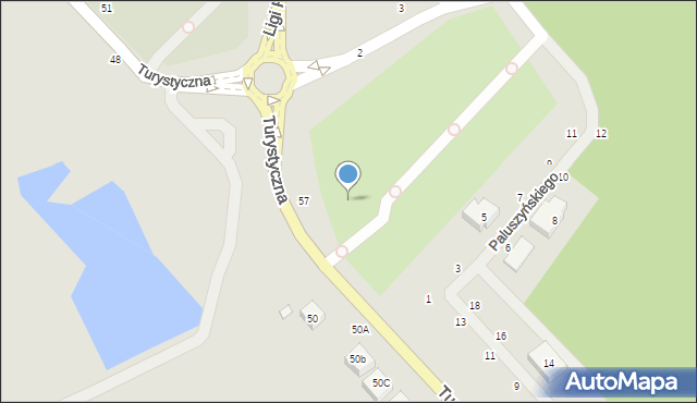 Toruń, Księżycowa, 2-8, mapa Torunia