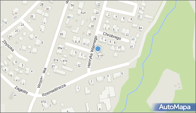 Twardogóra, Księcia Henryka Wiernego, 3, mapa Twardogóra