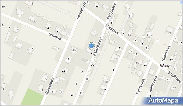 Wacyn, Księżycowa, 2, mapa Wacyn