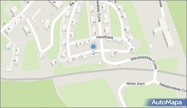 Wałbrzych, Księcia Józefa Poniatowskiego, 13, mapa Wałbrzycha