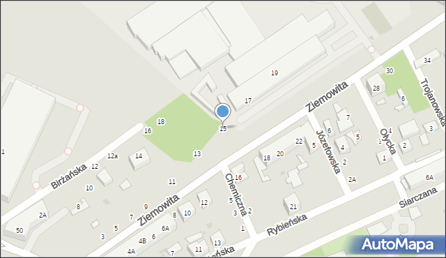 Warszawa, Księcia Ziemowita, 15, mapa Warszawy