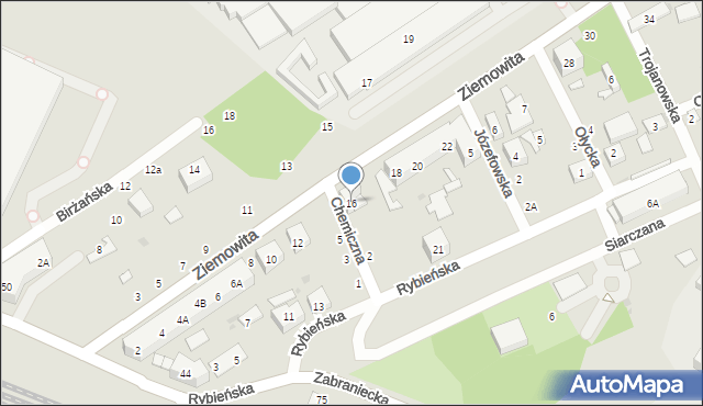 Warszawa, Księcia Ziemowita, 16, mapa Warszawy