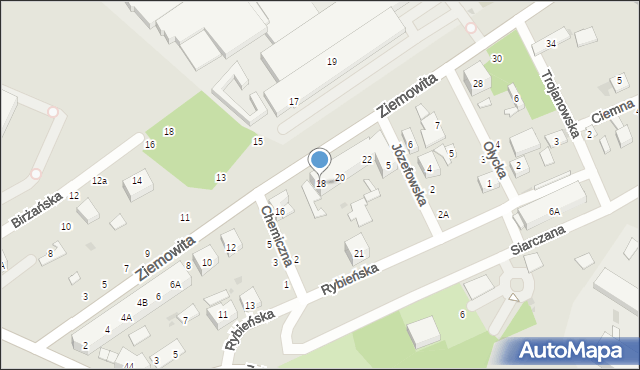 Warszawa, Księcia Ziemowita, 18, mapa Warszawy