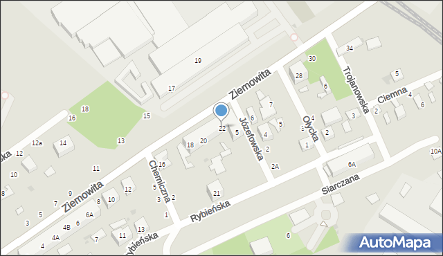 Warszawa, Księcia Ziemowita, 22, mapa Warszawy