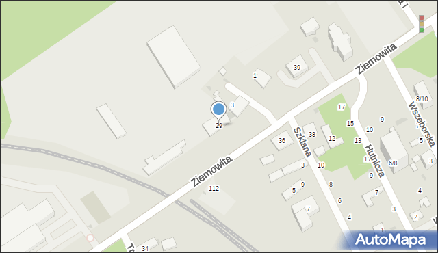 Warszawa, Księcia Ziemowita, 29, mapa Warszawy
