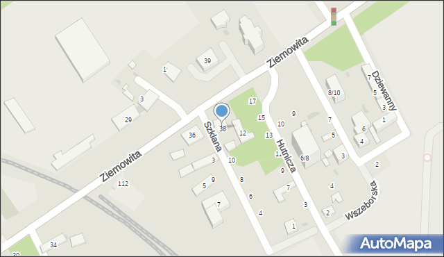 Warszawa, Księcia Ziemowita, 38, mapa Warszawy