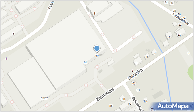 Warszawa, Księcia Ziemowita, 59, mapa Warszawy