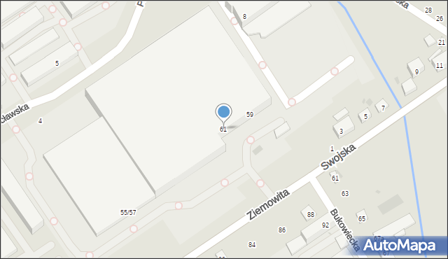 Warszawa, Księcia Ziemowita, 61, mapa Warszawy