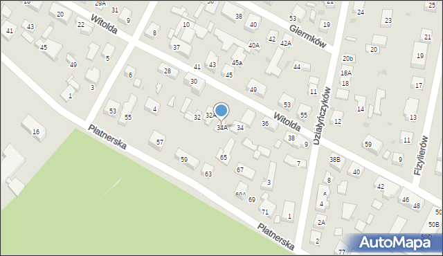 Warszawa, Księcia Witolda, 34A, mapa Warszawy