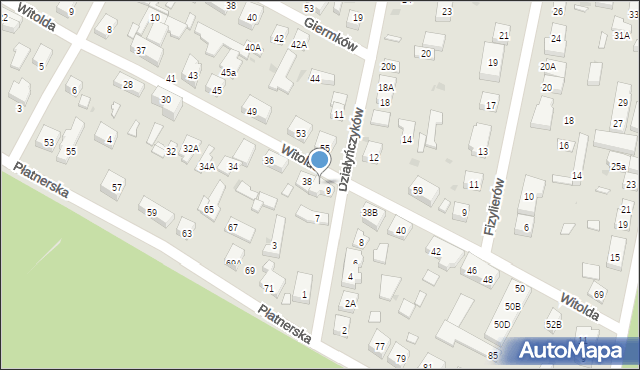 Warszawa, Księcia Witolda, 38a, mapa Warszawy