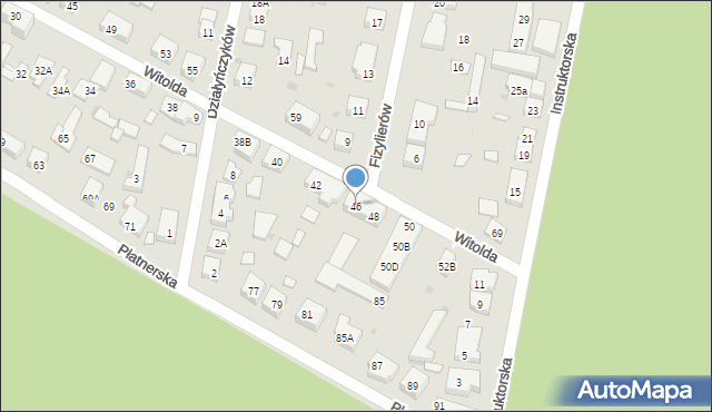 Warszawa, Księcia Witolda, 46, mapa Warszawy