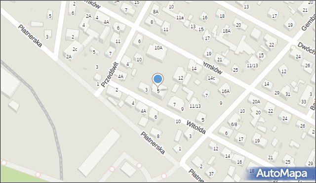 Warszawa, Księcia Witolda, 5, mapa Warszawy