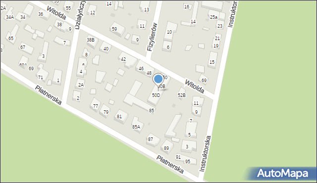 Warszawa, Księcia Witolda, 50C, mapa Warszawy