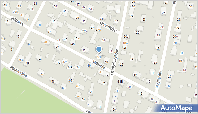 Warszawa, Księcia Witolda, 53, mapa Warszawy