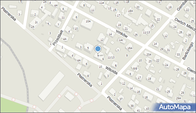 Warszawa, Księcia Witolda, 7, mapa Warszawy