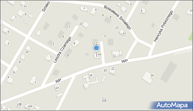 Więcbork, Książęca, 1, mapa Więcbork