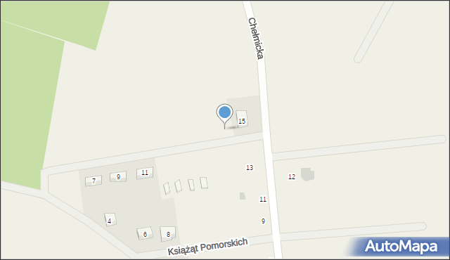 Wiele, Książąt Pomorskich, 18, mapa Wiele