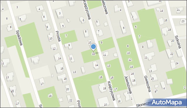 Wierzchowisko, Księżycowa, 12, mapa Wierzchowisko