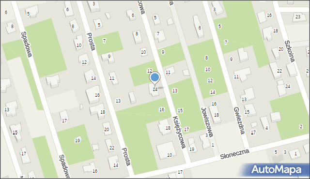 Wierzchowisko, Księżycowa, 14, mapa Wierzchowisko