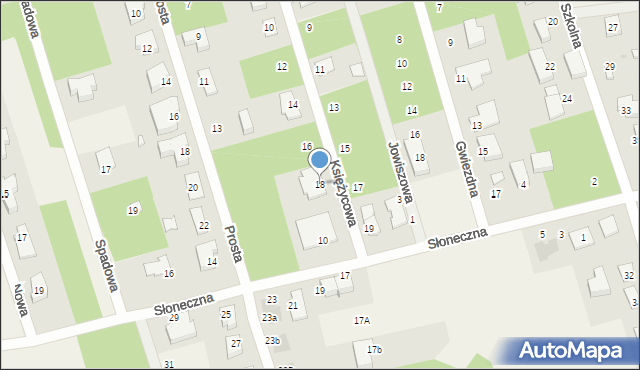 Wierzchowisko, Księżycowa, 18, mapa Wierzchowisko