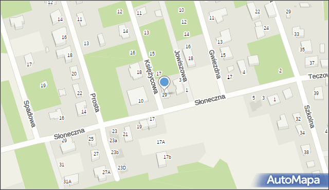 Wierzchowisko, Księżycowa, 19, mapa Wierzchowisko