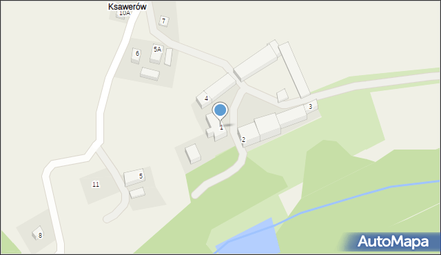 Wilka, Ksawerów, 1, mapa Wilka