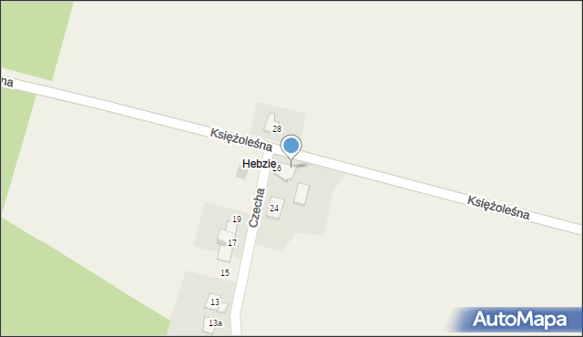 Wilkowice, Księżoleśna, 25, mapa Wilkowice