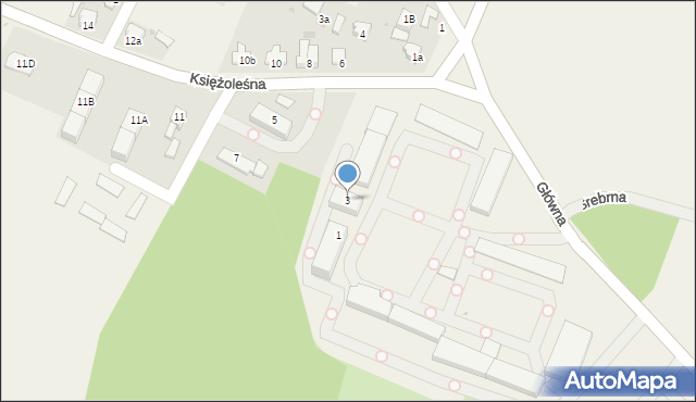 Wilkowice, Księżoleśna, 3, mapa Wilkowice