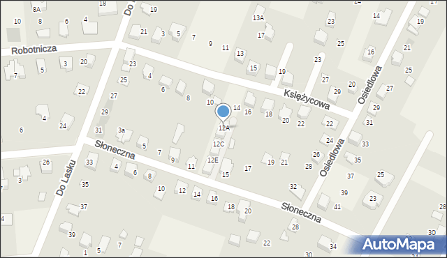 Wilkowice, Księżycowa, 12A, mapa Wilkowice