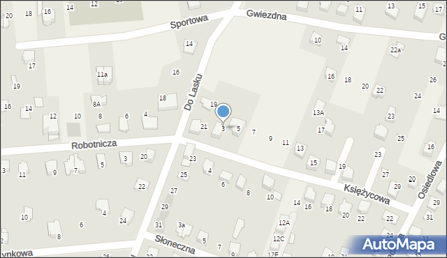 Wilkowice, Księżycowa, 3, mapa Wilkowice