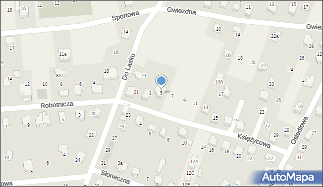 Wilkowice, Księżycowa, 5, mapa Wilkowice