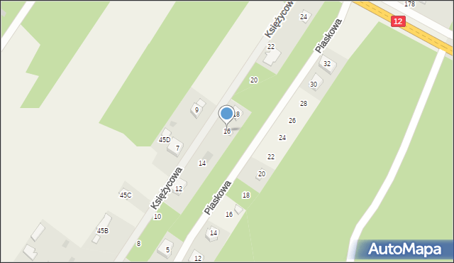 Włodzimierzów, Księżycowa, 16, mapa Włodzimierzów