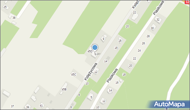 Włodzimierzów, Księżycowa, 7, mapa Włodzimierzów