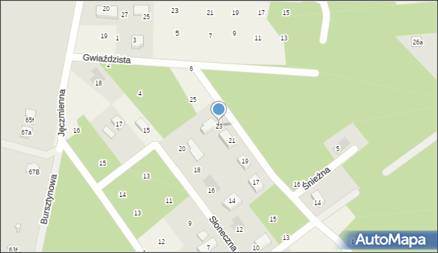 Wódka, Księżycowa, 23, mapa Wódka