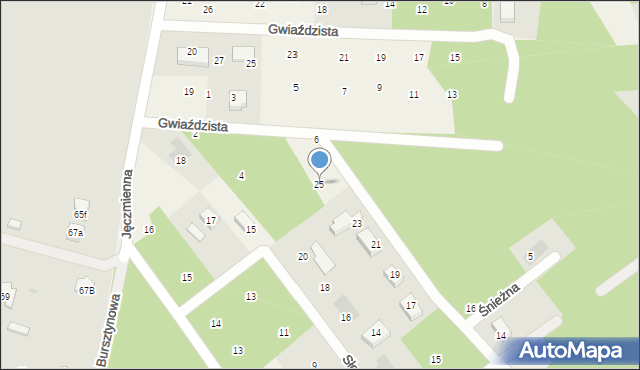 Wódka, Księżycowa, 25, mapa Wódka